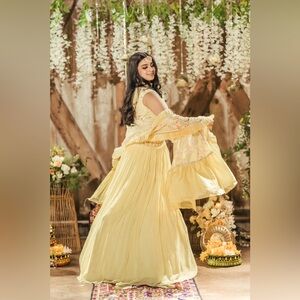 DESIGNER LEHANGA WITH RUFFLE DUPATTA
